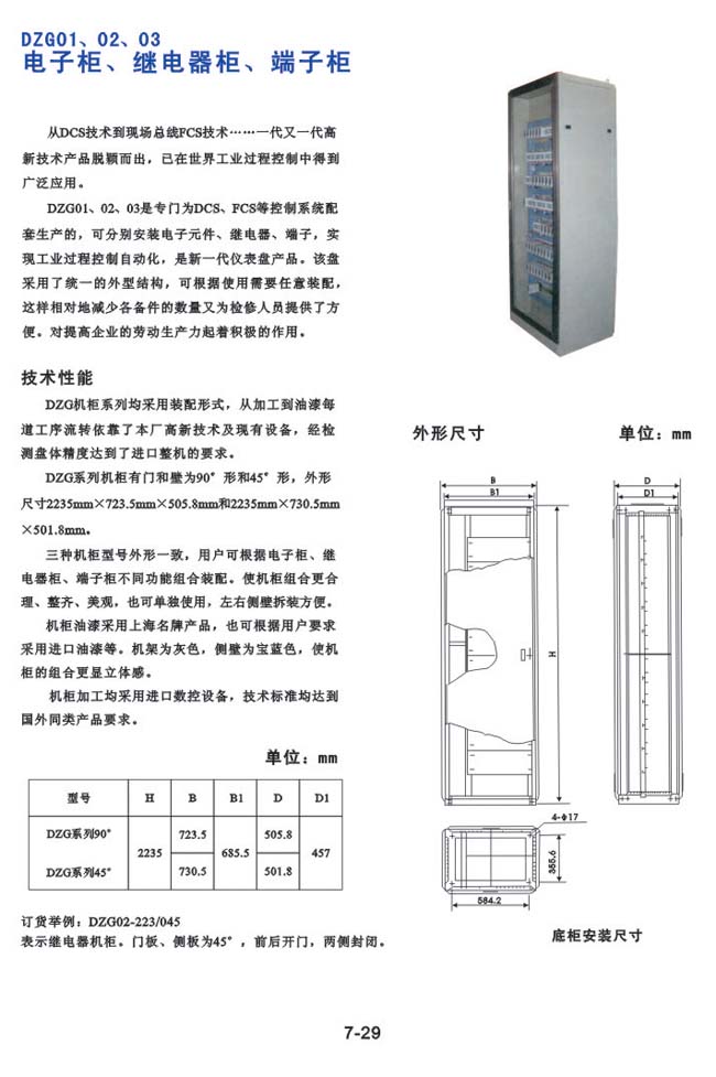 DZG01、02、03電子柜、繼電器器、端子柜